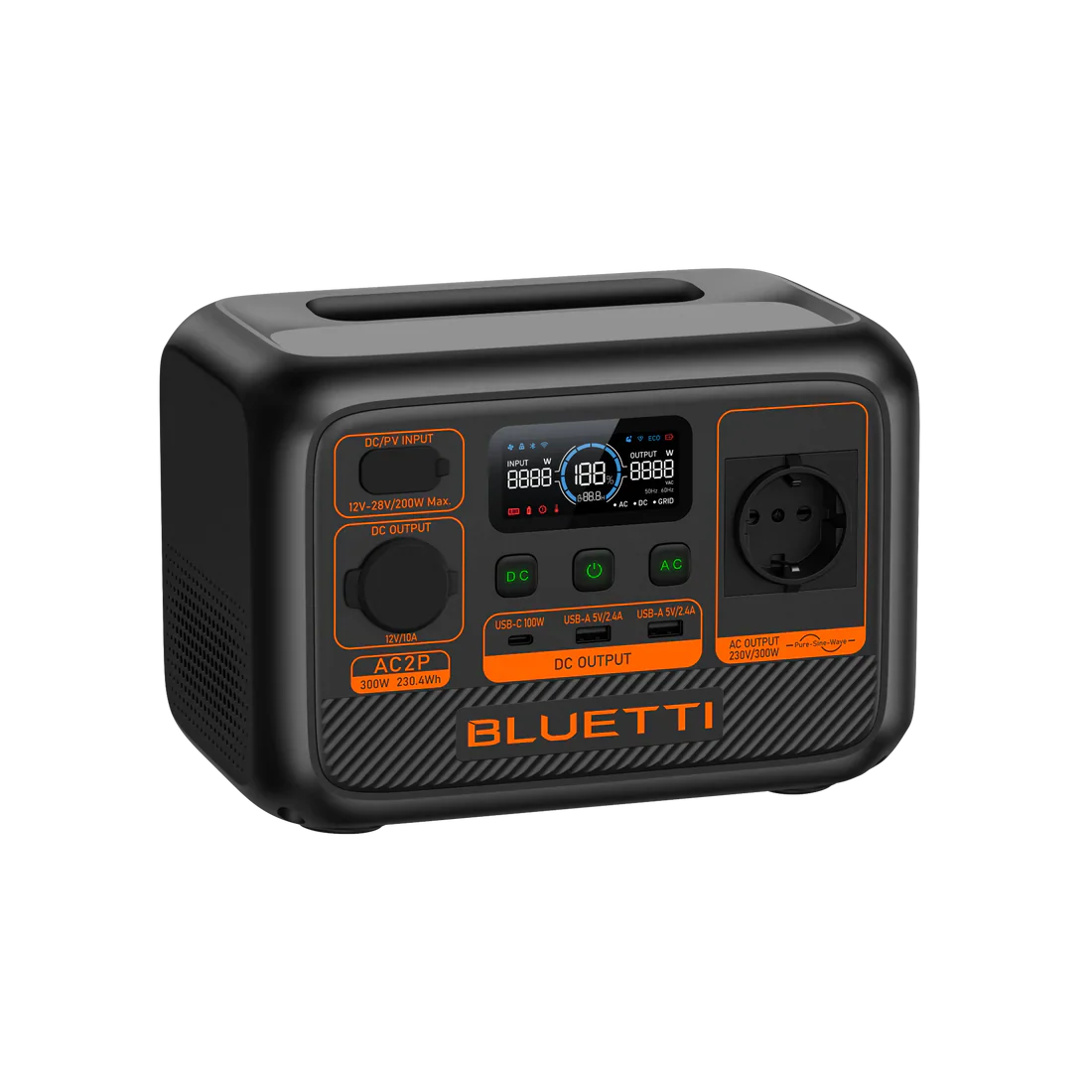 BLUETTI AC2P Tragbare Powerstation | 300W 230,4Wh inkl. 0% MwSt. nach § 12 Absatz 3 UStG (Kopie) - Image 5