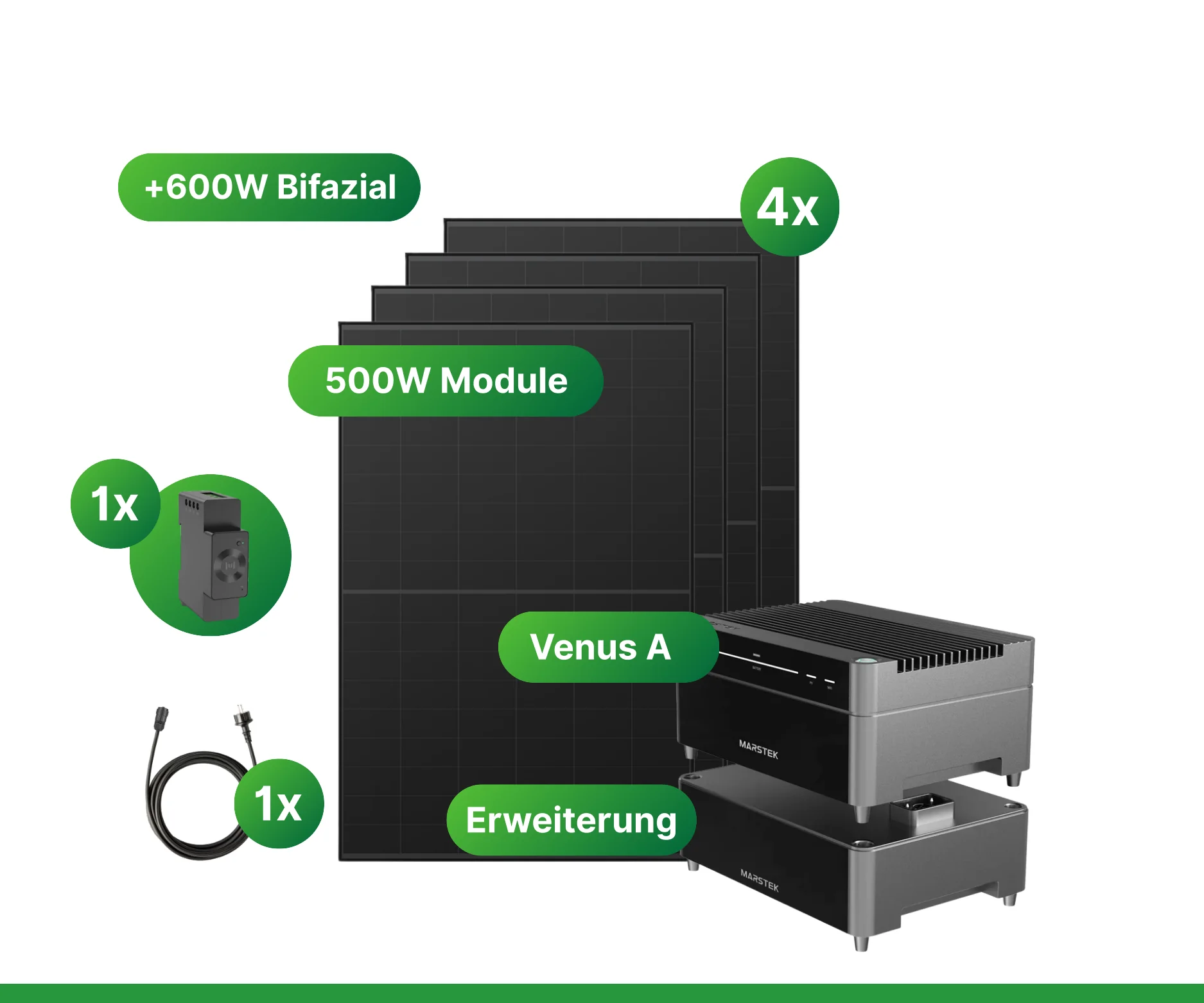 Marstek Venus A 4.24kWh Speicher 2000W Kraftwerk Komplettset
